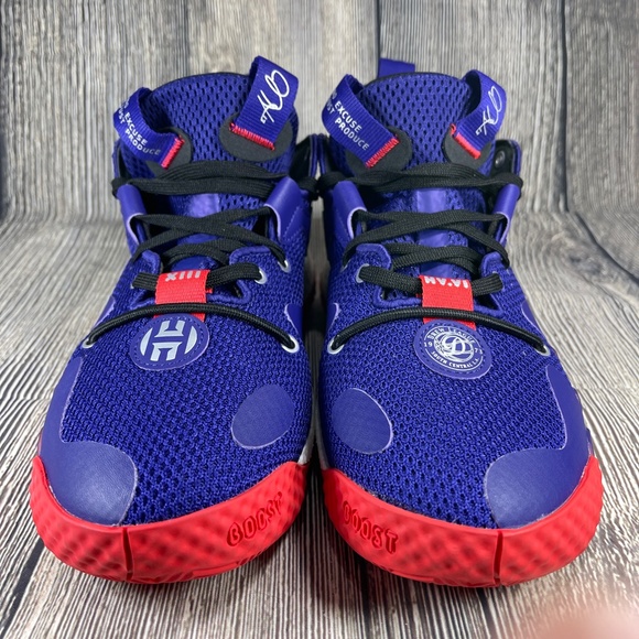 Adidas Harden Vol. 6 Drew League Shoes Purple/Core Red Mens 5.5 W 6.5 HP9510 - Picture 4 of 9